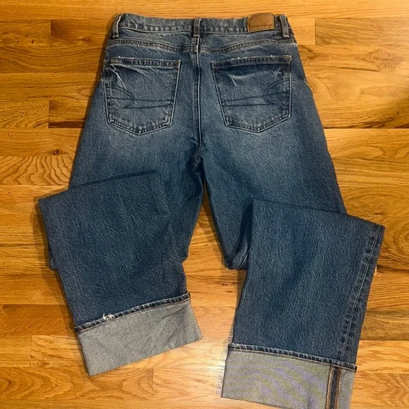 American Eagle Women’s Stovepipe Wide Leg Jeans sz 0 - Picture 13 of 15